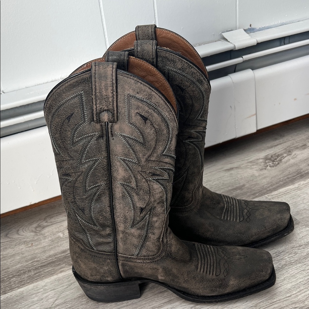 Moonshine Men's Rustic Western Boots - Charcoal